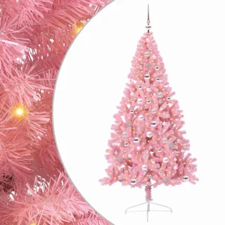 vidaXL kerstboom van kunststof, roze, 240 cm