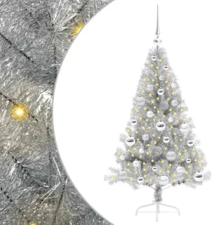 vidaXL kerstboom van kunststof zilver 120 cm