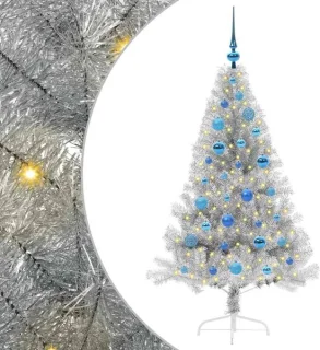 vidaXL kerstboom van kunststof, zilver, 150 cm