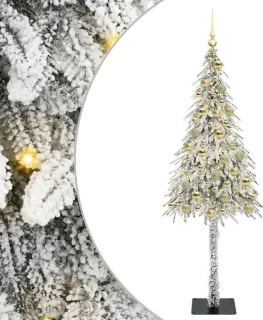 vidaXL kerstboom van PE en staal, 180 cm, wit