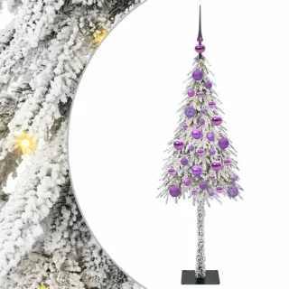 vidaXL kerstboom, wit, 120 cm, PE en staal