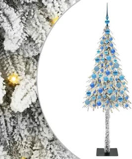 vidaXL kerstboom wit 180 cm van PE en staal