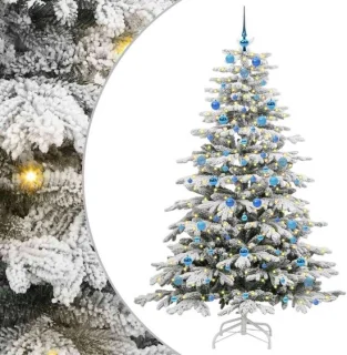 vidaXL kerstboom wit 210 cm PE en PVC