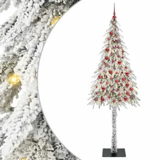 vidaXL kerstboom wit 210 cm PE en staal