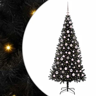vidaXL kerstboom zwart 180 cm PVC