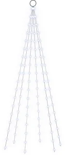 vidaXL kerstboomverlichting met grondspies en vlaggenmast, 180 cm