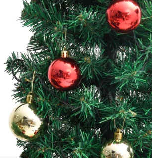 vidaXL Kerstcactus 150 cm PVC groen met standaard en LED's