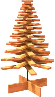 vidaXL Kerstdecoratie kerstboom 100 cm massief grenenhout wasbruin