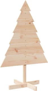 vidaXL kerstdecoratie kerstboom 110 cm massief hout