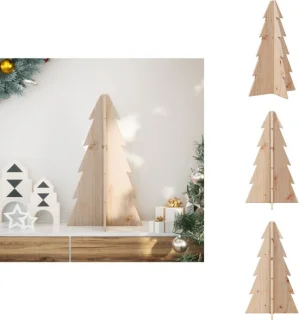 vidaXL Kerstdecoratie kerstboom 69,5 cm grenenhout
