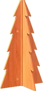 vidaXL kerstdecoratie kerstboom 69,5 cm massief grenenhout wasbruin
