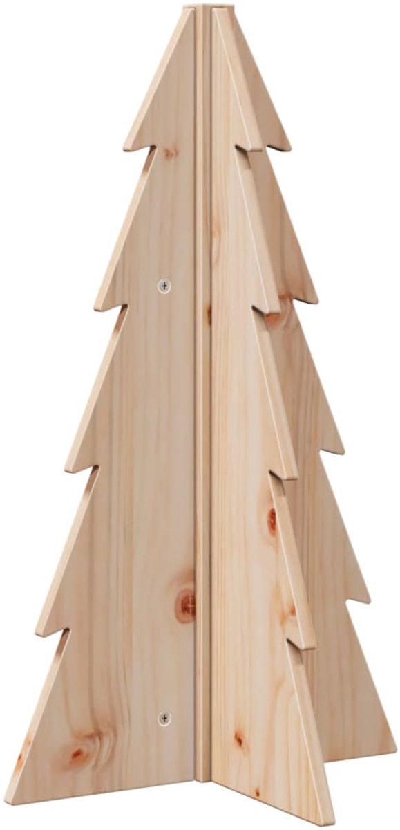 vidaXL Kerstdecoratie Kerstboom Massief Grenenhout 69,5 cm