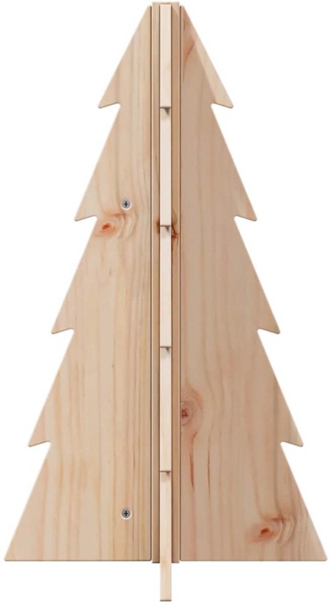 vidaXL Kerstdecoratie Kerstboom Massief Grenenhout 69,5 cm