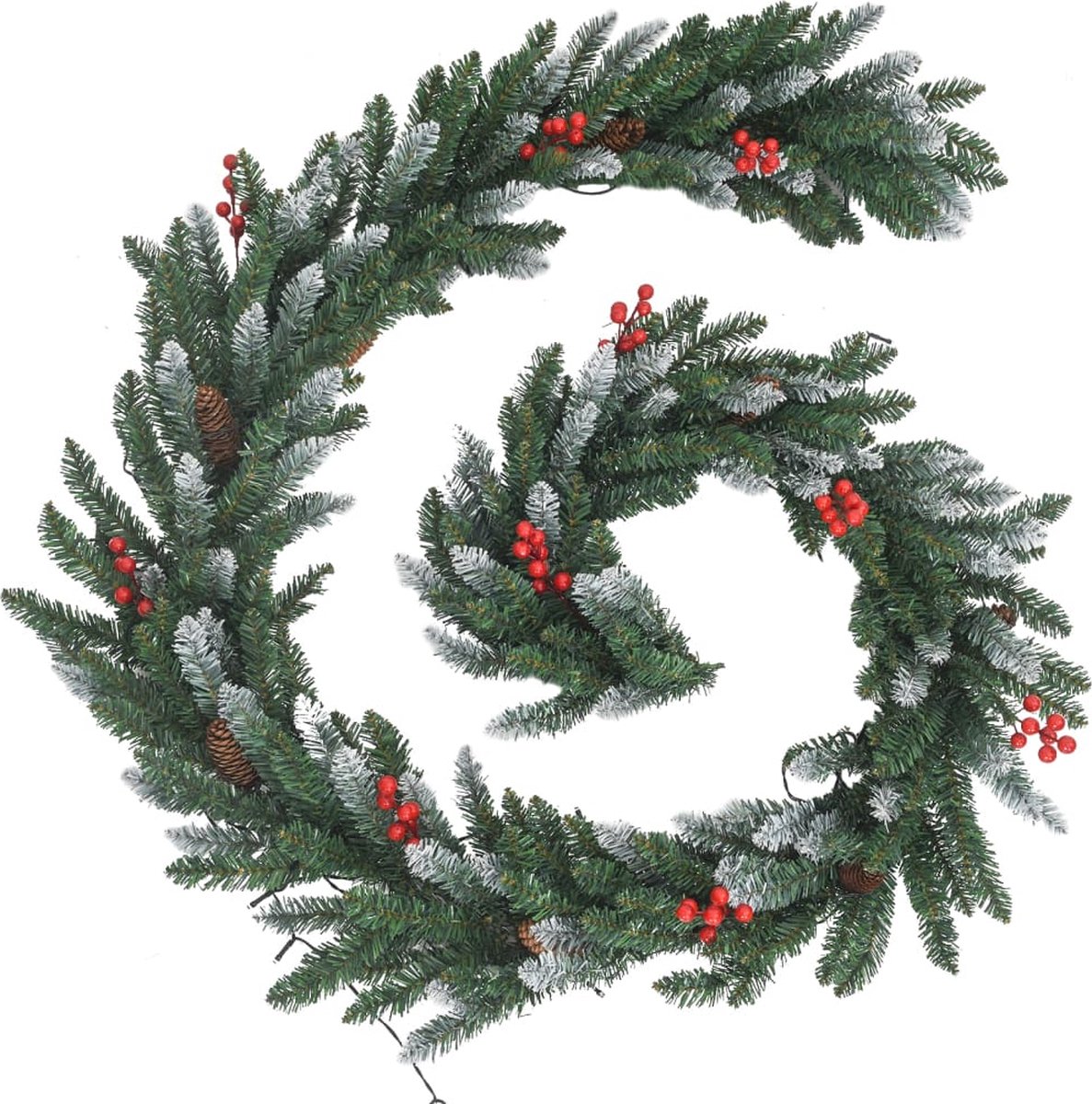 vidaXL Kerstdeurdecoratieset 4-delig PVC