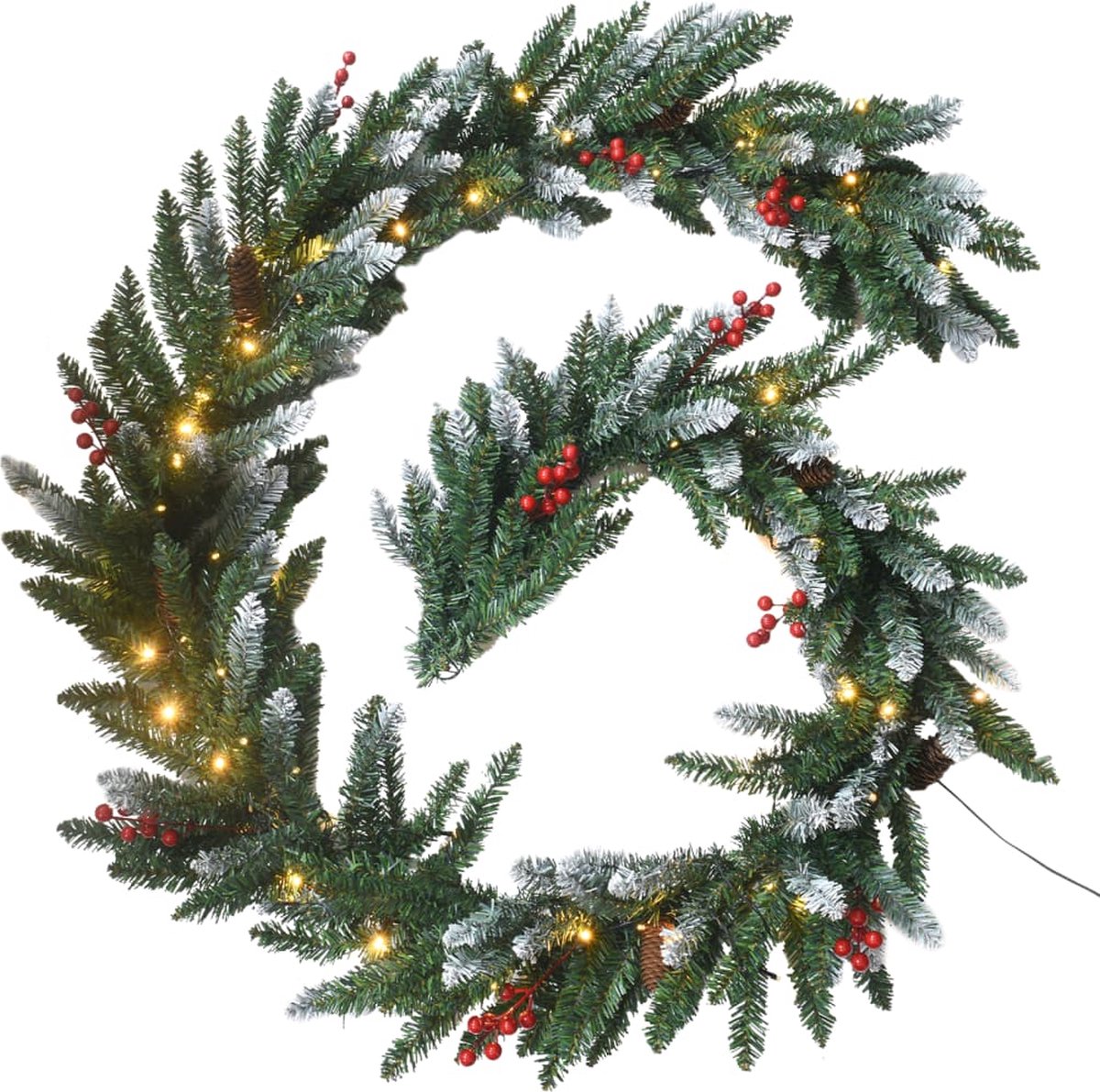 vidaXL Kerstdeurdecoratieset 4-delig PVC