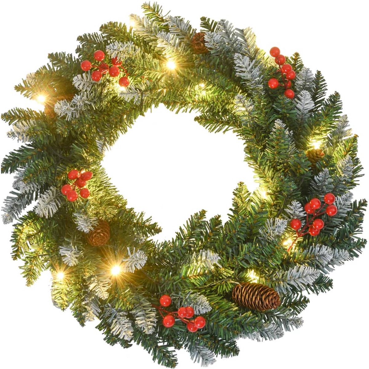 vidaXL Kerstdeurdecoratieset 4-delig PVC