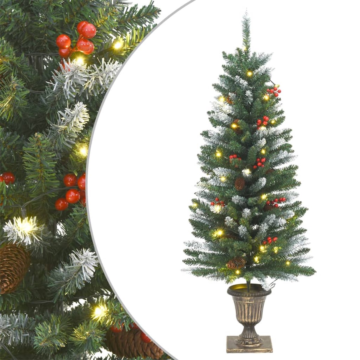 vidaXL Kerstdeurdecoratieset 4-delig PVC