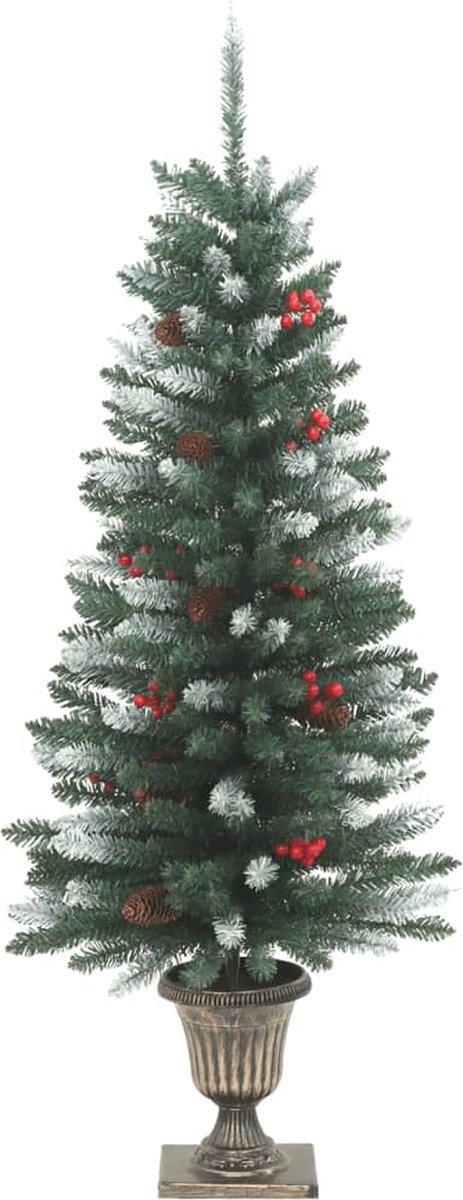 vidaXL Kerstdeurdecoratieset 4-delig PVC