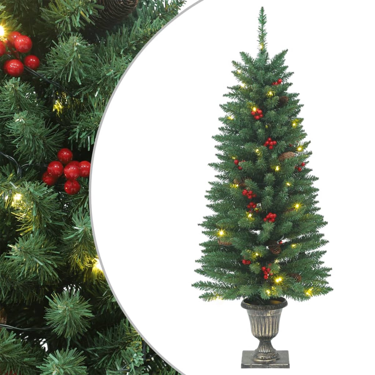 vidaXL Kunstkerstbomen set 2 stuks 120 cm groen