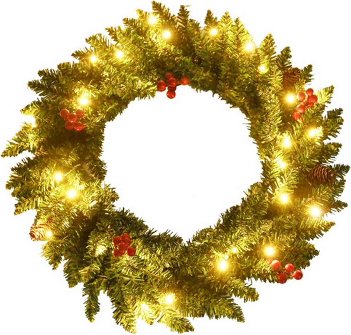 vidaXL Kunstkerstbomen set van 2 met LED's