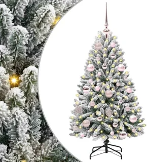 vidaXL Kunstkerstboom 120 cm 150 LED's warmwit PVC en staal