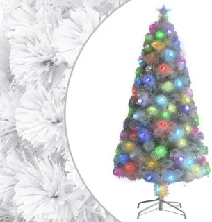 vidaXL Kunstkerstboom 120 cm glasvezel wit
