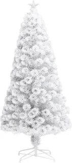 vidaXL Kunstkerstboom 120 cm glasvezel wit