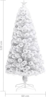 vidaXL Kunstkerstboom 120 cm glasvezel wit