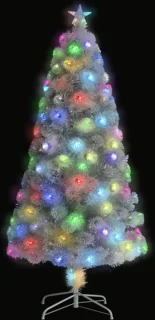 vidaXL Kunstkerstboom 120 cm glasvezel wit