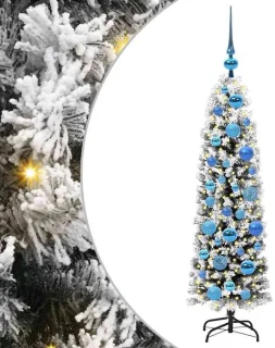 vidaXL Kunstkerstboom 120 cm - groen - PVC, staal en kunststof