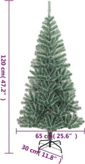 vidaXL Kunstkerstboom 120 cm groen