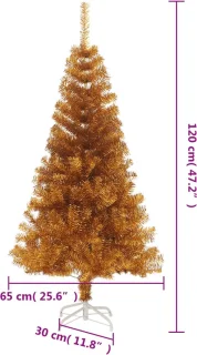 vidaXL Kunstkerstboom 120 cm PET goudkleurig