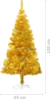 vidaXL Kunstkerstboom 120 cm PET goudkleurig