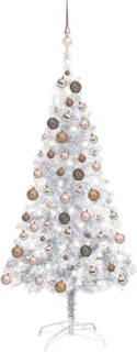 vidaXL Kunstkerstboom 120 cm PET zilver