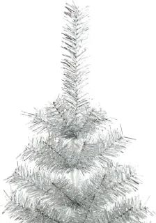 vidaXL Kunstkerstboom 120 cm PET zilverkleurig