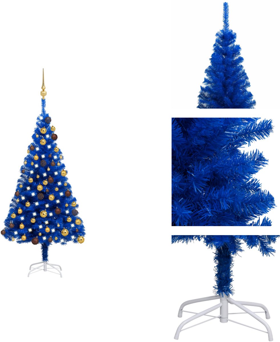 vidaXL Kunstkerstboom 120 cm PVC blauw