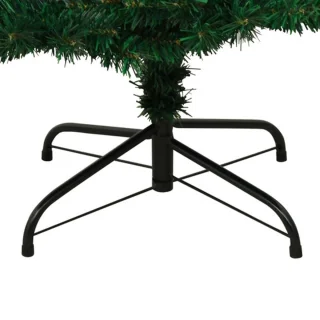 vidaXL Kunstkerstboom 120 cm PVC groen met verlichting en pot