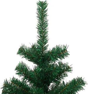 vidaXL Kunstkerstboom 120 cm PVC groen met verlichting en pot