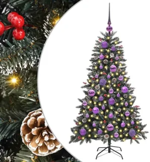 vidaXL kunstkerstboom 120 cm PVC, plastic en staal