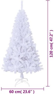 Wat vinden we goed aan de vidaXL Kunstkerstboom 120 cm PVC Wit