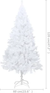 vidaXL Kunstkerstboom 120 cm PVC Wit