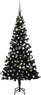 vidaXL Kunstkerstboom 120 cm PVC zwart