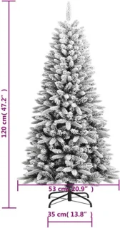 vidaXL Kunstkerstboom 120 cm PVC/PE