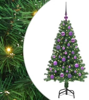 vidaXL Kunstkerstboom 120 cm van PVC, staal en kunststof