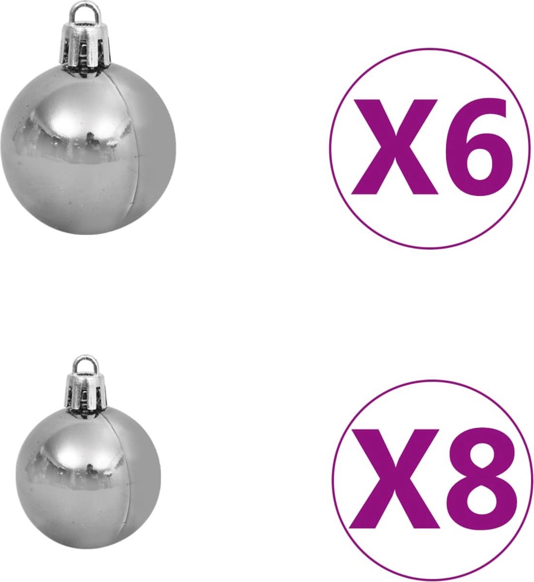 vidaXL Kunstkerstboom 120 cm wit
