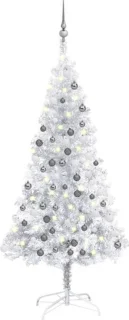 vidaXL Kunstkerstboom 120 cm Zilver