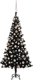vidaXL Kunstkerstboom 120 cm zwart