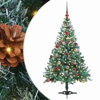 vidaXL kunstkerstboom 150 cm groen in pvc en staal