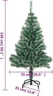 vidaXL Kunstkerstboom 150 cm groen