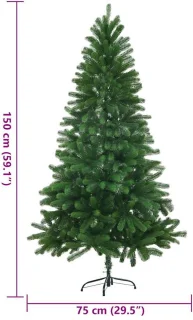 vidaXL Kunstkerstboom 150 cm groen